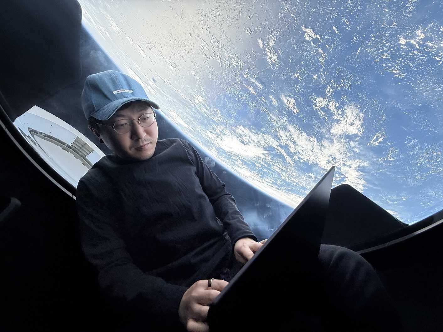 View from space capsule